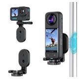 JJC Magnetic Mount Stand for Insta360 X5 X4 X3, DJI Osmo Pocket 3 Action 5 Pro/4/3 Osmo 360, Gopro Hero 13 12, Insta 360 ACE, Strong Magnet Base Holder with 1/4 Screw, Action Camera Vlog Accessories