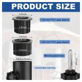 2 Sets Patio Umbrella Base Hole Ring Plug Cover Stand Replacement Parts Black Base Insert Pole Fastening Cap for Old Heavy Umbrella Base