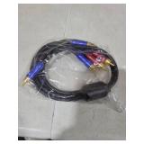 VKheroKV RCA Stereo Plug Male to Dual RCA Plug Male Audio Splitter Cable - Gold Plated / 4n OFC Pure Copper Wire (1.5FT(50CM))