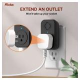 AIDA Wireless Doorbell, Self-powered Doorbell with Extra Socket, No Battery Required Push Button, Cordless Door Bell Ringer, 5 Volume Levels with 32 Doorbell Chimes (Black, 2 Button & 1 Receiver)