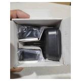 AIDA Wireless Doorbell, Self-powered Doorbell with Extra Socket, No Battery Required Push Button, Cordless Door Bell Ringer, 5 Volume Levels with 32 Doorbell Chimes (Black, 2 Button & 1 Receiver)