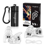 Hearprotek Concert Ear Plugs, 2Pairs Reusable high Fidelity Musician Ear Plugs for Concerts Loud Music-Noise Reduction Ear Protection earplugs for Rave,Festival,Music,Tinnitus Relief