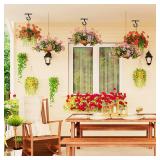 Ceiling Hooks for Hanging Plant, Hanger for Indoor and Outdoor Planters Pots Holder, Wall Hook for Plant, Flower Basket, Wind Chimes, Lanterns, Lights, Bird Feeders, Home Decor-2.5Inch 4Pack