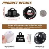 PlusRoc 8 Pack Self Adhesive Caster Wheels 1 Inch for Appliance Sliders Rollers, Load Capacity 28LBS Per Wheel, Low Profile Swivel Wheels for Furniture Storage Bins, Black