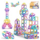 Toddler Girl Toys, Magnetic Tiles Birthday Gifts Ideas for Girls Age 3-5, Magnetic Building Blocks, Magnet STEM Montessori Toddler Kids Christmas Toys Gifts for 3 4 5 6 7 Year Old Girls