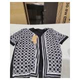 NITAGUT Mens Polo Shirts Vintage Striped Knitting Short Sleeves Button Down Golf Shirts,Black Almond, Medium