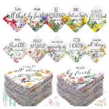 Sel Natural Christian Gifts Handkerchiefs for Women Inspirational Religious Bible Verse Gifts for Ladies (30)