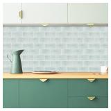 STICKGOO 10-Sheet Subway Tile Peel and Stick Backsplash, Self Adhesive Vinyl Wall Tiles, Stick on Backsplash for Kitchen and Bathroom(Thicker Design)