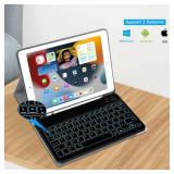 XIWMIX Ultra-Slim Wireless Bluetooth Keyboard - 7 Colors Backlit Universal Rechargeable Keyboard Compatible with iPad Pro/iPad Air/iPad 9.7/iPad 10.2/iPad mini and Other iOS Android Windows Devices
