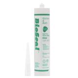 Clear BioSeal 100% Silicone Sealant Caulk Kitchen and Bath Grade, Waterproof and No Odor No Color Change 10.1 Ounce Cartridge, Clear