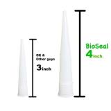 Clear BioSeal 100% Silicone Sealant Caulk Kitchen and Bath Grade, Waterproof and No Odor No Color Change 10.1 Ounce Cartridge, Clear