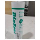 Clear BioSeal 100% Silicone Sealant Caulk Kitchen and Bath Grade, Waterproof and No Odor No Color Change 10.1 Ounce Cartridge, Clear