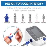 Universal XXL Blood Pressure Replacement Cuff - 9\"-24\" Wide-Range Fan-shaped Design, Better Fit for Big Large Arms, 6 Sizes of Connectors Compatible with Omron and Other Brands BP Monitors (Cuff Onl