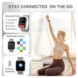 EarlySincere 2025 1.9\" AMOLED Display with Bluetooth Call, Smartwatch with Da GPT AI/AI Watch Face, 24/7 Heart Rate Stress Sleep Monitor, IP68 Waterproof, Compatible with Android iOS