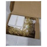 GGSTDDUP Elegant Gold Table Numbers 1-20 with Place Cards and Holders for Wedding, Anniversary, Party