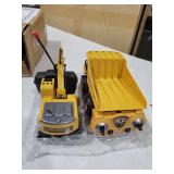 JOYIN 2 PCS Remote Control Construction Vehicle Toy Set, Friction-Powered RC Excavator & RC Dump Truck with Lights and Sounds for Imaginative Play, Christmas Birthday Gifts for Toddlers Boys Girls