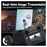 Toladrone TD12LCD Drone with Camera, Foldable RC Drone with LCD Screen Remote Control Brushless Motor Dron Optical Flow Positioning Drones for Adults Quadcopter for Beginners