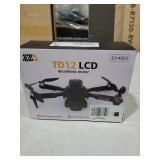 Toladrone TD12LCD Drone with Camera, Foldable RC Drone with LCD Screen Remote Control Brushless Motor Dron Optical Flow Positioning Drones for Adults Quadcopter for Beginners