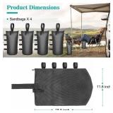 Aimosen 210 LBS Sandbags Weight Bags, 3 Packs Large Heavy Duty Sand Bags with Zipper and Straps for Beach Camping Canopies, Pop Up Tent, RV Awning, Patio Umbrella Base, Gazebos, Trampoline Stakes