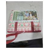 BALEINE 3Pk Reusable Grocery Bags, Foldable Shopping Bags for Groceries with Reinforced Bottom & Handles (Reindeers)