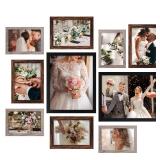 Fixwal Picture Frames, 10 Pack Collage Picture Frame Set for Wall Decor, Hanging or Tabletop Display Multi Sizes Photo Gallery Wall Frames Set Including 8x10, 5x7, 4x6, Multicolor