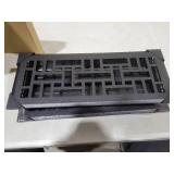 Howeall 4x12 Inches 4 Pack Heavy Duty Walkable Floor Register - Easy Adjust Air Supply Lever Decorative Floor Vent Covers, Seattle Design Vent Covers for Home - Matte Black