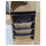 Howeall 4x12 Inches 4 Pack Heavy Duty Walkable Floor Register - Easy Adjust Air Supply Lever Decorative Floor Vent Covers, Seattle Design Vent Covers for Home - Matte Black