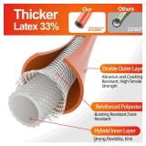 SPECILITE Garden Water Hose 25 ft x 5/8 in Heavy Duty, Flexible and Lightweight, Burst 600 psi, Kink-less Hybrid Rubber Pipe for Backyard, 3/4