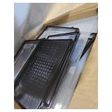 12 Pack Shoe Storage Bins, Clear Plastic Stackable Shoe Organizer for Closet, Space Saving Foldable Shoe Rack, Shoe Box Sneaker Holder Container, Black Frame