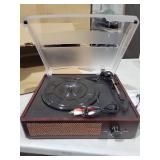 Vinyl Record Player Turntable with Built-in Bluetooth Receiver & 2 Stereo Speakers, 3 Speed 3 Size Portable Retro Record Player for Entertainment and Home Decoration
