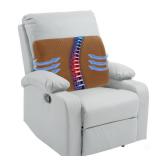 HOMBYS Lumbar Support Pillow for Recliner Chair, Memory Foam Back Support Cushion for Elderly,Extra Large Lumbar Support Pillow,Thick Backrest for Home Reading (Coffee, 20x13.5"x5")