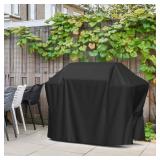 Grill Cover for Weber Spirit II and Spirit 200 & 300 Series, Waterproof BBQ Cover with Double Straps, Lightweight & Fade Resistant, Black