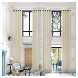 Grichril Extra Long Blackout Curtains - 2 Story High Living Room Drapes - Tall Curtains for High Ceiling or Long Window -1 Panel,Beige, 52x204")