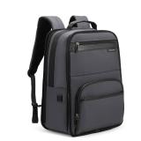 NOBLEMAN 20L Best Work Backpack Men, 1680D Fabric Heavy Duty Scratch Resistant Professional Business Office Laptop Backpack with USB Charging Port, Dry Wet Separation Backpacks 16 Inch Laptop (Gray)