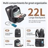 NOBLEMAN 20L Best Work Backpack Men, 1680D Fabric Heavy Duty Scratch Resistant Professional Business Office Laptop Backpack with USB Charging Port, Dry Wet Separation Backpacks 16 Inch Laptop (Gray)