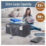 6 Pack Extra Heavy Duty Large Moving Bags with Strong Zipper & Comfortable Handles, Sturdy & Durable Clothes Storage Bags Totes Bins, Packing Moving Boxes for College Supplies, Gray