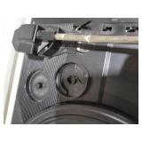 Vinyl Record Player, 3 Speeds Belt Driven Suitcase Portable Turntable for Vinyl Records with Built-in Speakers/RCA Output/Aux in/Headphone Jack/ 45 Adapter white