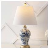 Grace 24  Floral Classic LED Table Lamp  Blue/White - Retail: $122