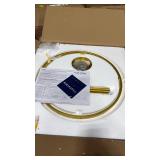 CHA4064A 24 x 24 x 15.5-45.5 in. Martini 4 Light Glass & Metal Chandelier, Green & Brass - Retail: $280