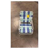 Folding Beach Chair with Blue and Mint Webbing - Retail: $25