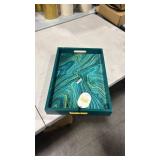 3.39\"x13.79\" Decorative Tray Green - Thresholdâ¢ - Retail: $25