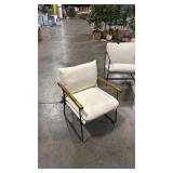 Mid-Century Modern Lounge Chair with Wooden Arms - Retail: $225