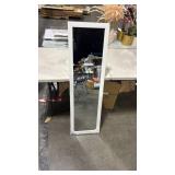 Full Length White Frame Door Mirror 15x51 - Retail: $45