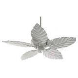Quorum 135525-95 Tropical/British Colonial Patio Fan from Monaco Collection in Light Finish, 52\" - Retail: $0