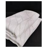 Metallic Geometric Pattern Linen Fabric 38x84