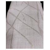 Metallic Geometric Pattern Linen Fabric 38x84