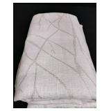 Metallic Geometric Pattern Linen Fabric 38x84