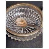 Cut Crystal Coasters with Silver Rim