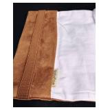 Holyfine Luxury White and Tan Suede Book Cover