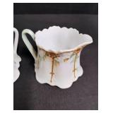 Antique Haviland Limoges creamer and sugar bowl set.